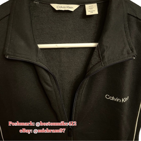 Calvin Klein Zip Up Jacket SM Calvin Klein ZipUp Jacket w/ Front Pockets BLACK - Picture 5 of 13